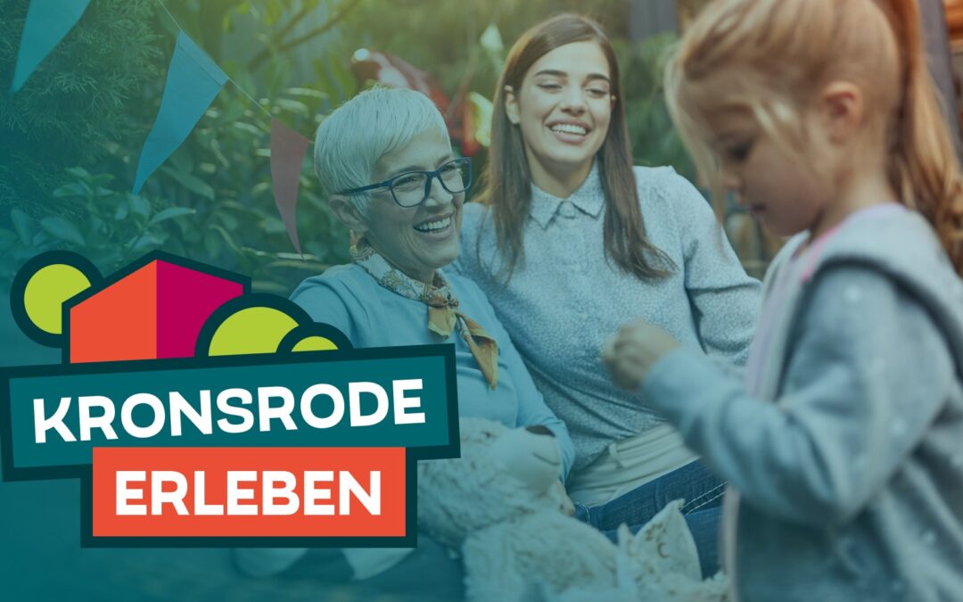 Straßenfest mit Familie und Visual "Kronsrode erleben"